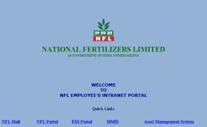 nfl ess portal|National Fertilizers Limited (NFL) .